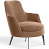 Buy Contemporary Style Upholstered Velvet Design Armchair - Saqua Cream 61046 with a guarantee