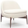 Buy Upholstered Curved Scandinavian Design Armchair - Declere White 61546 - in the EU