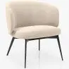 Buy Curved Design Upholstered Armchair Contemporary Style - Opreh White 61100 in the Europe
