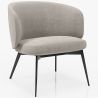 Buy Curved Design Upholstered Armchair Contemporary Style - Opreh Light grey 61100 - prices