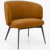 Buy Curved Design Upholstered Armchair Contemporary Style - Opreh Mustard 61100 - in the EU