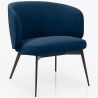 Buy Curved Design Upholstered Armchair Contemporary Style - Opreh Dark blue 61100 - prices