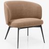 Buy Curved Design Upholstered Armchair Contemporary Style - Opreh Cream 61100 home delivery