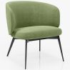 Buy Curved Design Upholstered Armchair Contemporary Style - Opreh Light green 61100 in the Europe