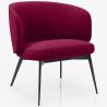 Buy Curved Design Upholstered Armchair Contemporary Style - Opreh Wine 61100 at MyFaktory