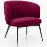 Buy Curved Design Upholstered Armchair Contemporary Style - Opreh Wine 61100 at MyFaktory
