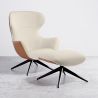 Buy Contemporary Style Upholstered Armchair with Footrest - Franka Beige 61542 - prices