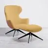 Buy Contemporary Style Upholstered Armchair with Footrest - Franka Mustard 61542 in the Europe