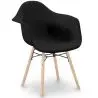Buy Dining Chair Scandinavian Design - Wooden Legs - Skandiva Black 61552 - prices