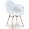 Buy Dining Chair Scandinavian Design - Wooden Legs - Skandiva White 61552 - in the EU