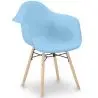 Buy Dining Chair Scandinavian Design - Wooden Legs - Skandiva Light blue 61552 - in the EU