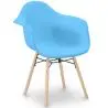 Buy Dining Chair Scandinavian Design - Wooden Legs - Skandiva Blue 61552 in the Europe