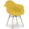 Buy Dining Chair Scandinavian Design - Wooden Legs - Skandiva Pastel yellow 61552 at MyFaktory