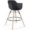 Buy Bar Stool Scandinavian Design - Wooden Legs - Skandiva Black 61553 - prices