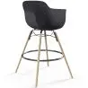 Buy Bar Stool Scandinavian Design - Wooden Legs - Skandiva Black 61553 - in the EU