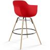 Buy Bar Stool Scandinavian Design - Wooden Legs - Skandiva Red 61553 in the Europe