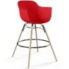Buy Bar Stool Scandinavian Design - Wooden Legs - Skandiva Red 61553 at MyFaktory