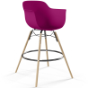 Buy Bar stool Scandinavian design - Wooden legs - Skandiva Mauve 61553 home delivery