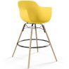 Buy Bar Stool Scandinavian Design - Wooden Legs - Skandiva Yellow 61553 home delivery