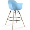 Buy Bar Stool Scandinavian Design - Wooden Legs - Skandiva Light blue 61553 with a guarantee