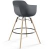 Buy Bar Stool Scandinavian Design - Wooden Legs - Skandiva Dark grey 61553 - in the EU