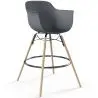 Buy Bar Stool Scandinavian Design - Wooden Legs - Skandiva Dark grey 61553 with a guarantee