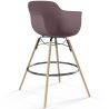 Buy Bar Stool Scandinavian Design - Wooden Legs - Skandiva Taupe 61553 - prices