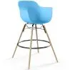 Buy Bar Stool Scandinavian Design - Wooden Legs - Skandiva Blue 61553 - prices