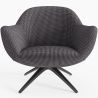 Buy Upholstered Curved Design Contemporary Style Armchair - Eireen Dark grey 61544 - in the EU