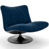 Buy Upholstered Armchair with Curved Design, Contemporary Style - Tulip Dark blue 61545 in the Europe