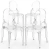 Buy Pack of 4 Dining Chairs Transparent - Victoria Ghost Style Transparent 61555 - in the EU