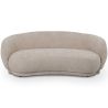 Buy Curved Contemporary Style Design Sofa Upholstered in Chenille - Onda Beige 61557 - in the EU