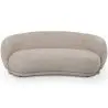 Buy Curved Contemporary Style Design Sofa Upholstered in Chenille - Onda Beige 61557 - in the EU