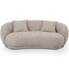 Buy Curved Contemporary Style Design Sofa Upholstered in Chenille - Onda Beige 61557 - in the EU