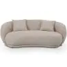 Buy Curved Contemporary Style Design Sofa Upholstered in Chenille - Onda Beige 61557 - in the EU