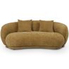 Buy Curved Contemporary Style Design Sofa Upholstered in Chenille - Onda Mustard 61557 - prices