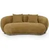 Buy Curved Contemporary Style Design Sofa Upholstered in Chenille - Onda Mustard 61557 - prices