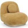 Buy Curved Contemporary Style Design Armchair Upholstered in Chenille - Nuiba Mustard 61558 - prices