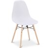 Buy Dining Chair - Scandinavian Design - Wooden Legs - Lumi White 61559 - in the EU