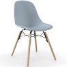 Buy Dining Chair - Scandinavian Design - Wooden Legs - Lumi Light grey 61559 with a guarantee