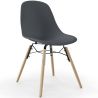 Buy Dining Chair - Scandinavian Design - Wooden Legs - Lumi Dark grey 61559 - in the EU