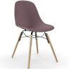 Buy Dining Chair - Scandinavian Design - Wooden Legs - Lumi Taupe 61559 - prices