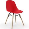 Buy Dining Chair - Scandinavian Design - Wooden Legs - Lumi Red 61559 at MyFaktory