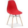Buy Dining Chair - Scandinavian Design - Wooden Legs - Lumi Red 61559 - prices