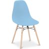 Buy Dining Chair - Scandinavian Design - Wooden Legs - Lumi Light blue 61559 home delivery