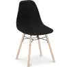 Buy Dining Chair - Scandinavian Design - Wooden Legs - Lumi Black 61559 - prices