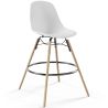 Buy Scandinavian Design Bar Stool - Wooden Legs - Lumi White 61560 - in the EU