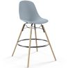 Buy Scandinavian Design Bar Stool - Wooden Legs - Lumi Light grey 61560 home delivery