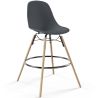 Buy Scandinavian Design Bar Stool - Wooden Legs - Lumi Dark grey 61560 with a guarantee