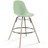 Buy Scandinavian Design Bar Stool - Wooden Legs - Lumi Light green 61560 at MyFaktory